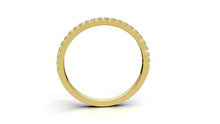 Load image into Gallery viewer, Yellow Gold Half Eternity Band with 23 Diamonds (0.185ct) Cut Claw Setting