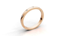Load image into Gallery viewer, 18K Rose Gold Flash Set Diamond Band