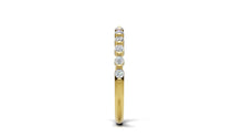 Load image into Gallery viewer, Yellow Gold Half Eternity Band with 14 Diamonds (0.295ct) Shared Claw Setting