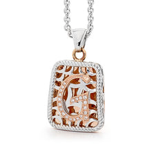 Load image into Gallery viewer, Initial Pendant Two Tone Gold