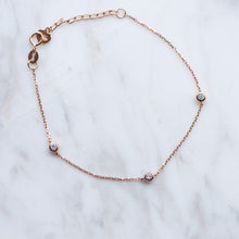 Load image into Gallery viewer, Bubble Tea Diamond Bracelet -18k Gold -Natural Diamond -Petite Jewellery -Gift- Sale