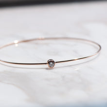 Load image into Gallery viewer, Diamond Bangle - 18k Gold -Bracelet -Petite Jewellery -Valentines Day - Gift -Sale