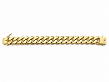Load image into Gallery viewer, Solid 9ct Yellow Gold Cuban Link Wide Bracelet
