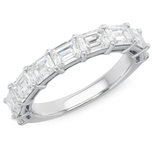 Load image into Gallery viewer, 18K White Gold Horizontal Shared Claw Wedding Band – 2.70ct
