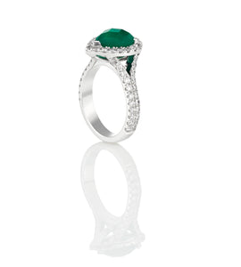 Engagement Ring Green Onyx