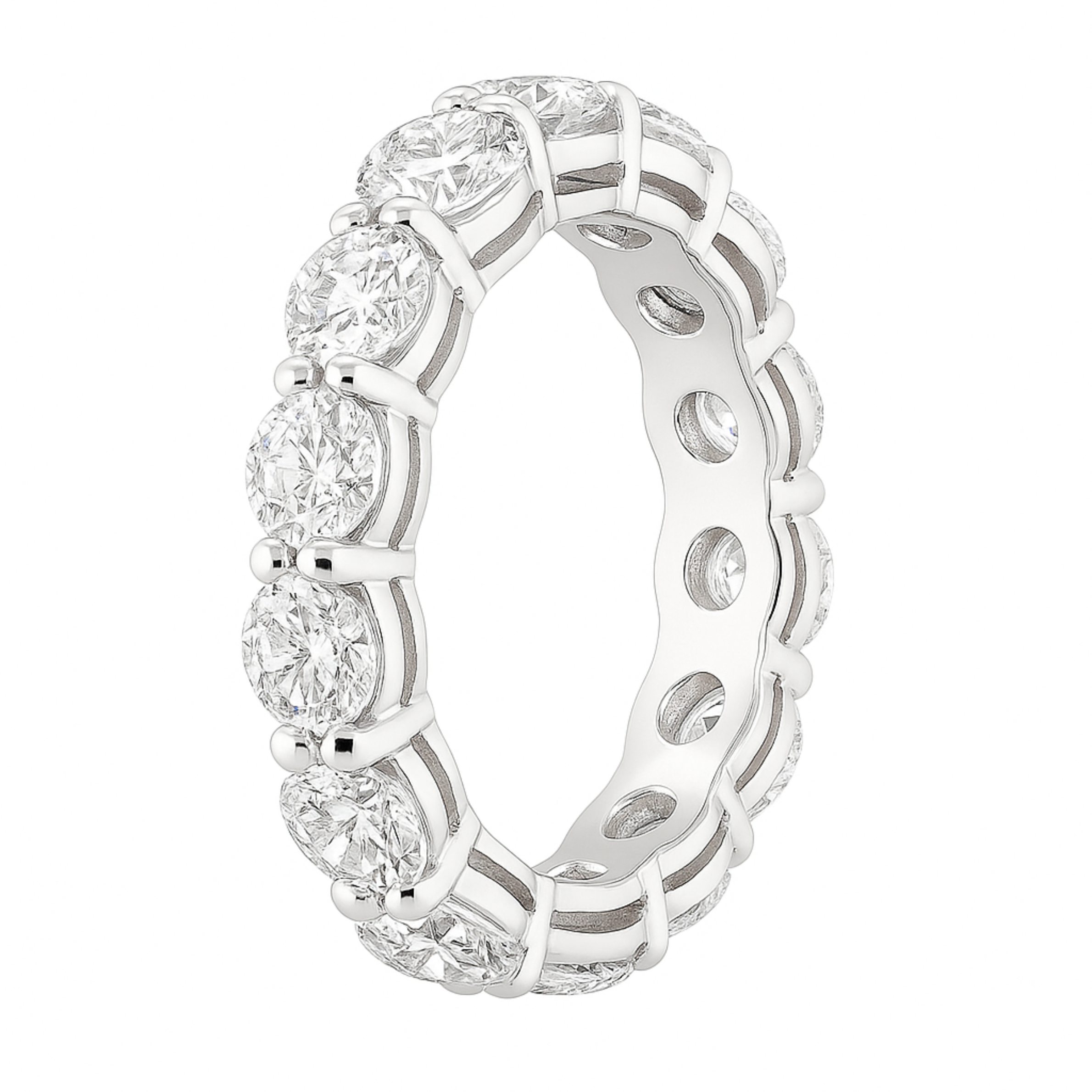 18K White Gold Eternity Band with 2.80ct Lab Grown Diamonds