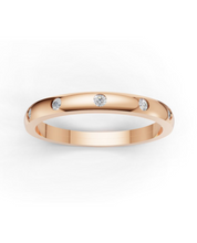 Load image into Gallery viewer, 18K Rose Gold Flash Set Diamond Band
