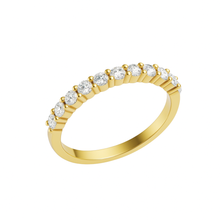 Load image into Gallery viewer, 18K Yellow Gold Diamond Band 0.50ct Claw Set Design
