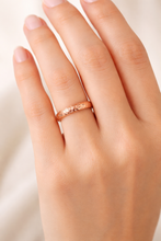 Load image into Gallery viewer, Hammered Wedding Band - 14 K Rose Gold
