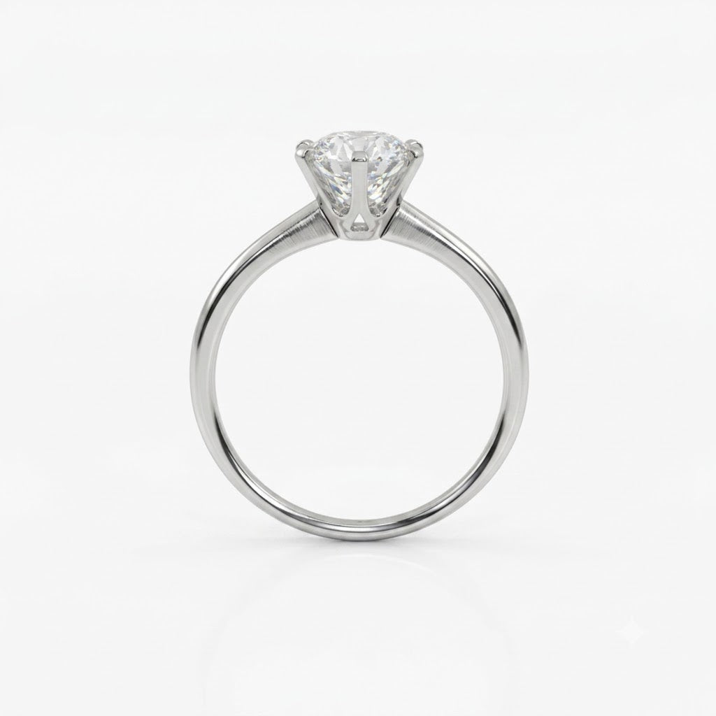 Six Claw Solitaire Engagment Ring