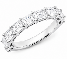 Load image into Gallery viewer, 18K White Gold Horizontal Shared Claw Wedding Band – 2.70ct
