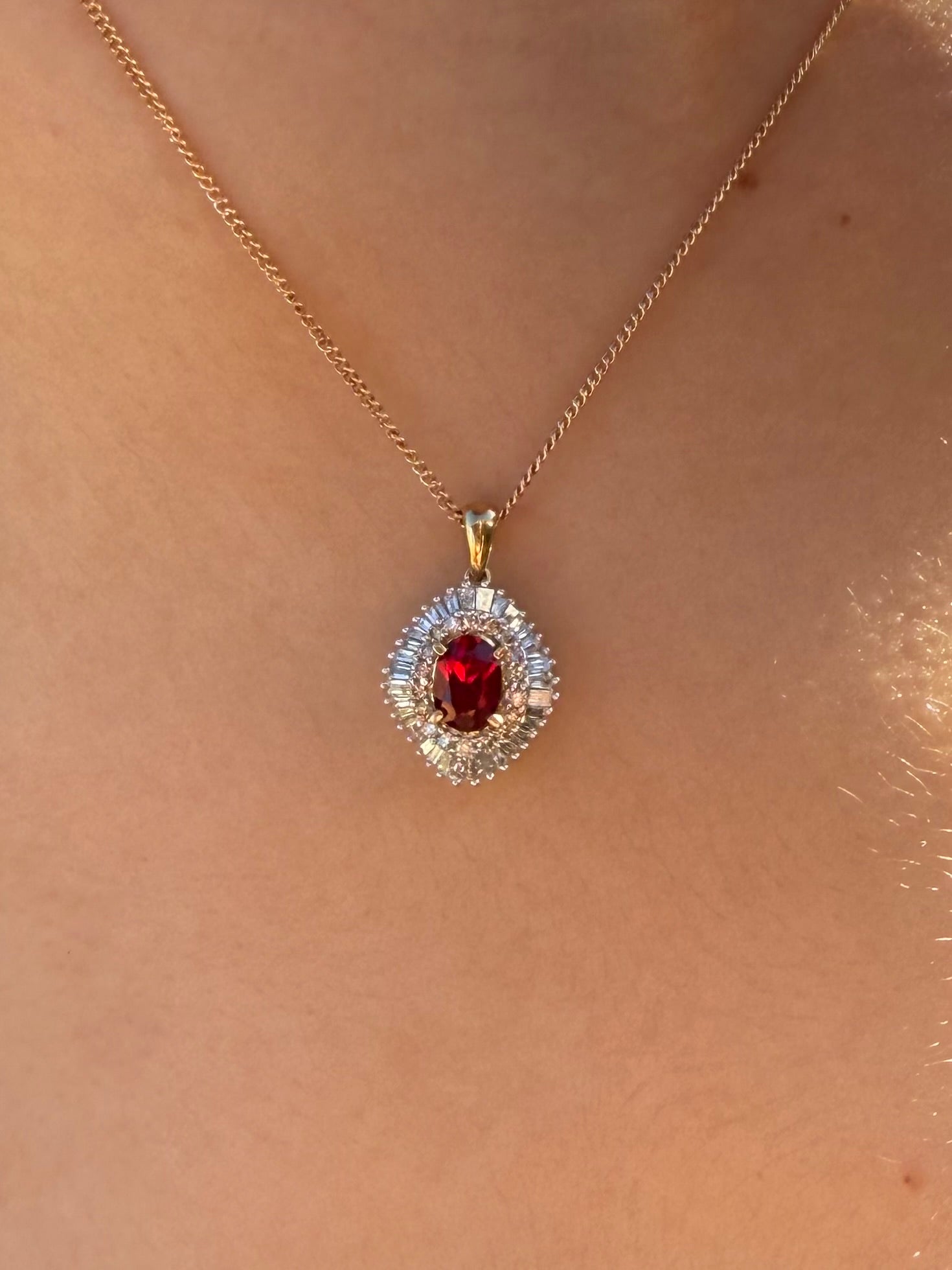 9ct Yellow Gold Ballerina Pendant Necklace