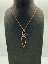Load image into Gallery viewer, 18K Rose &amp; White Gold Teardrop Diamond Pendant Necklace | 0.23ct Natural Diamonds
