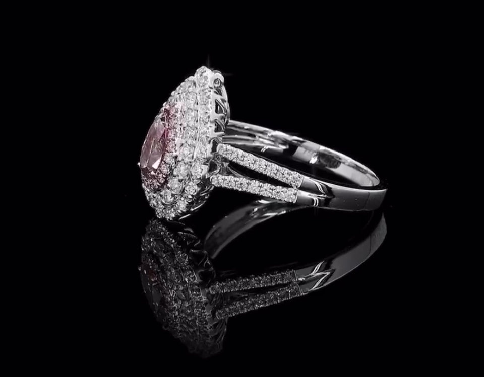 Natural Pink Diamond Ring