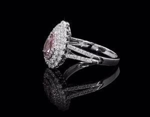 Natural Pink Diamond Ring