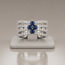 Load image into Gallery viewer, 18ct White Gold iSapphire &amp; Diamond Ring
