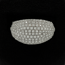 Load image into Gallery viewer, Solid  18 k White Gold Diamond Ring: Pavé Setting, 0.73ct Natural Diamonds
