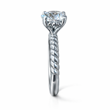 Load image into Gallery viewer, 18K White Gold 2.50 Ct F VS1 Diamond Twist Engagement Ring
