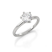 Load image into Gallery viewer, Six Claw Solitaire Engagment Ring
