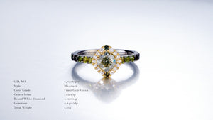 Fancy Gray-Green Diamond Engagement Ring