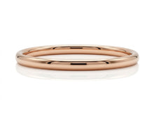 Load image into Gallery viewer, Rose Gold Circle Bangle, Round Slip On Bangle 10.8g, 5.4mm Thick Polished Gold Bracelet
