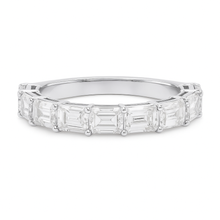 Load image into Gallery viewer, 18K White Gold Horizontal Shared Claw Wedding Band – 2.70ct

