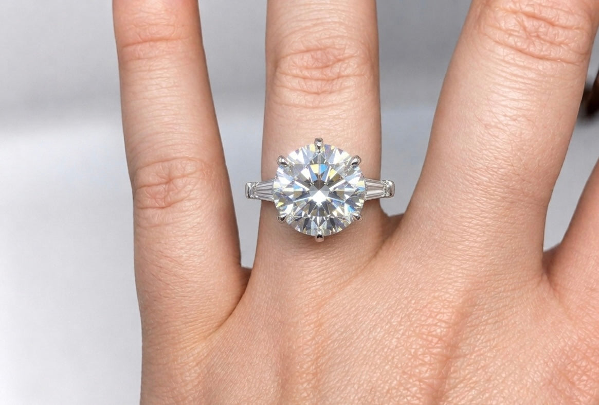5.33ct Rare Natural F Colour Diamond Platinum Ring