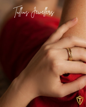 Load image into Gallery viewer, 18K Solid Yellow Gold Hand Braided Wedding Band – 4mm Two Strand Delicate Ring
