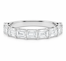 Load image into Gallery viewer, 18K White Gold Horizontal Shared Claw Wedding Band – 2.70ct
