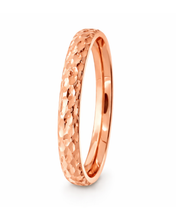 Load image into Gallery viewer, Hammered Wedding Band - 14 K Rose Gold
