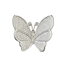 Load image into Gallery viewer, 18K Two-Tone White &amp; Rose Gold Butterfly Ring – 0.42ct Natural Diamonds | Spring Collection
