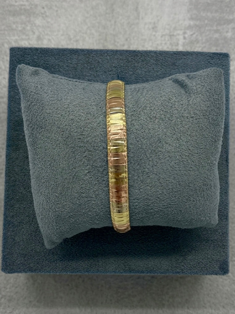 14ct Handmade Tri-colour solid gold Bracelet