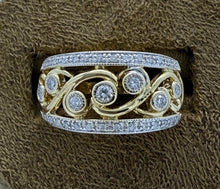 Load image into Gallery viewer, Yellow Gold Diamond Ring  Bezel &amp; Pave Setting, 0.33 ct
