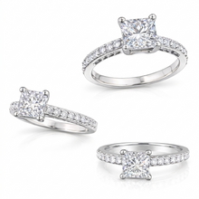 Load image into Gallery viewer, Princess Cut Diamond Ring
