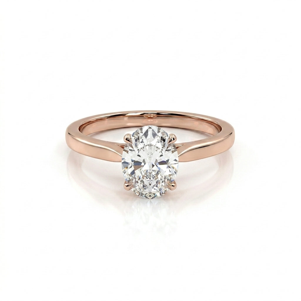 Oval Solitaire Engagment Ring