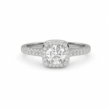 Load image into Gallery viewer, Pave Halo Engagment Ring
