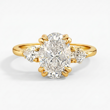 Load image into Gallery viewer, Yellow Gold 2ct Oval Shape &amp; Pear Shape Trio
