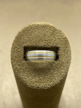 Load image into Gallery viewer, Handmade Two-Tone 18k White &amp; Yellow Gold Striped 6mm Wedding Band
