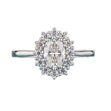 Load image into Gallery viewer, Oval Cut Halo Engagement Ring
