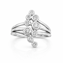 Load image into Gallery viewer, 9ct White Gold Diamond Galaxy Orbit Ring - 0.34ct Natural Diamonds
