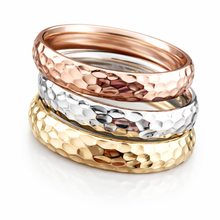 Load image into Gallery viewer, Hammered Wedding Band - 14 K Rose Gold
