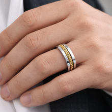 Load image into Gallery viewer, Handmade Yellow/White Gold Hand Braided Ring
