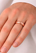 Load image into Gallery viewer, Men’s Hammered Gents Wedding Band - 14 K Rose Gold

