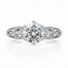 Load image into Gallery viewer, Vintage Style Milgrain Diamond Engagement Ring | 18ct White Gold | 1.80ct VS/F
