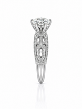 Load image into Gallery viewer, Vintage Style Milgrain Diamond Engagement Ring | 18ct White Gold | 1.80ct VS/F
