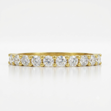 Load image into Gallery viewer, 18K Yellow Gold Diamond Band 0.50ct Claw Set Design
