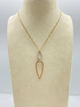 Load image into Gallery viewer, 18K Rose &amp; White Gold Teardrop Diamond Pendant Necklace | 0.23ct Natural Diamonds
