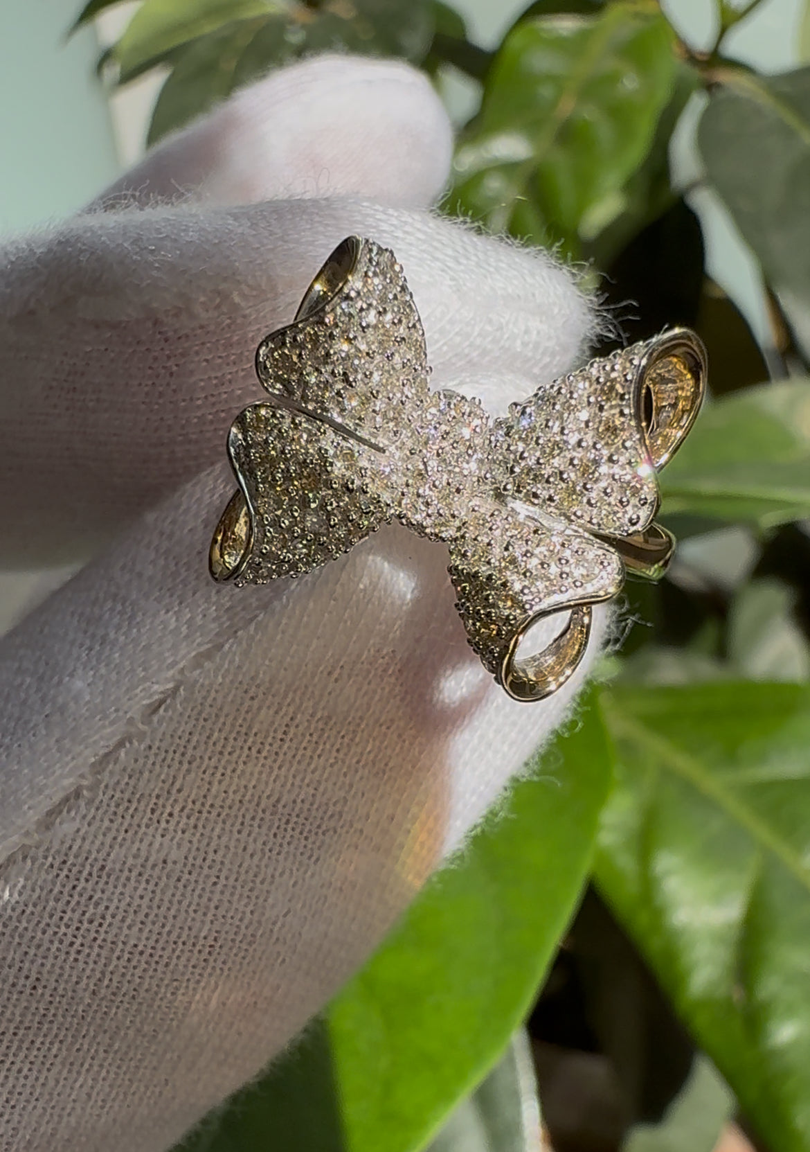 The Golden Ribbon Statement Ring - 9ct Yellow Gold (0.50ct Natural Diamonds)