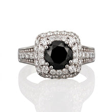 Load image into Gallery viewer, Black Diamond Double Halo Ring
