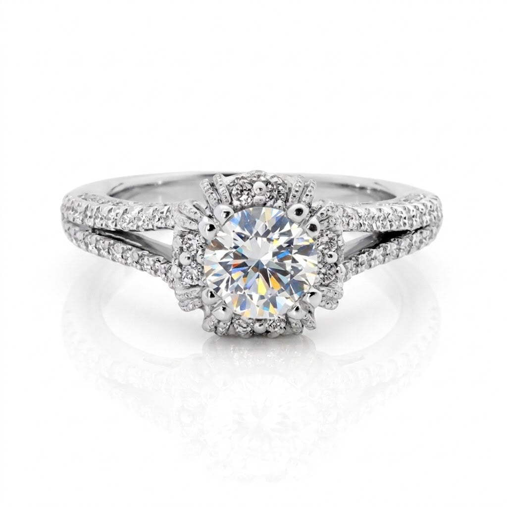 Brilliant Engagement Ring Split Shank